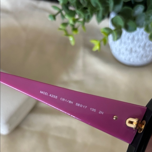 Versace Sunglasses with Black & White Frame and Pink Accents - Picture 8 of 12